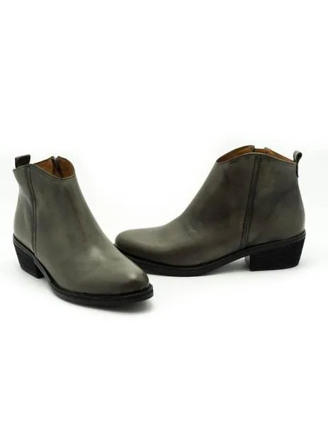 botin marroqui sanchez de piel gris 9960