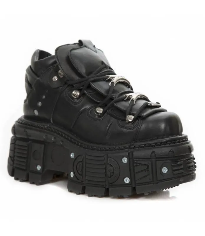 Botines PIEL Militar NEW ROCK ORIGINAL Plataforma M.TANK106-C2