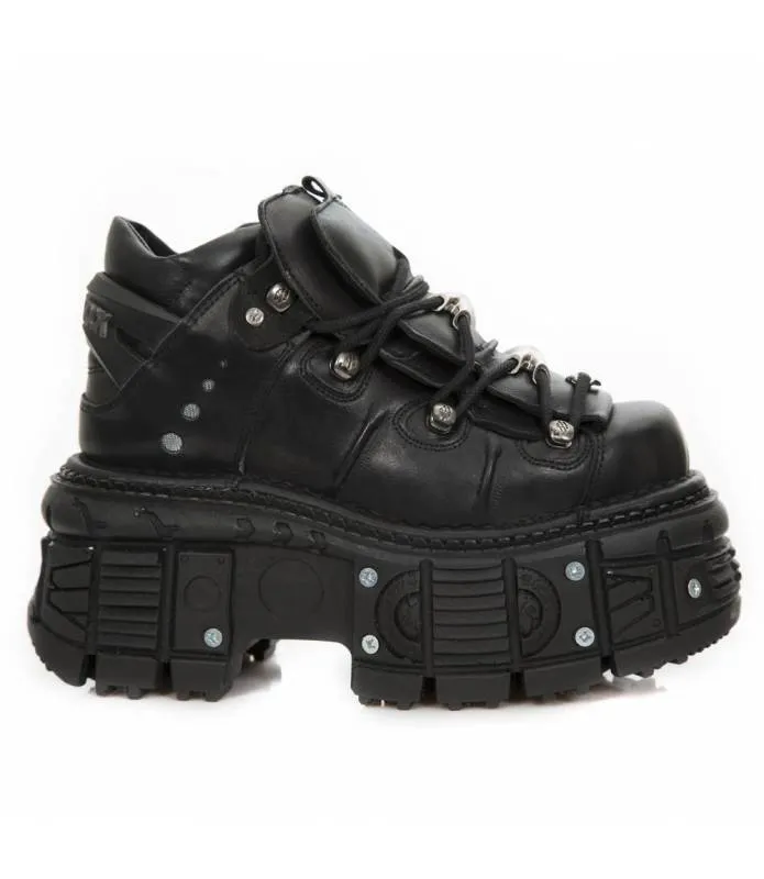 Botines PIEL Militar NEW ROCK ORIGINAL Plataforma M.TANK106-C2