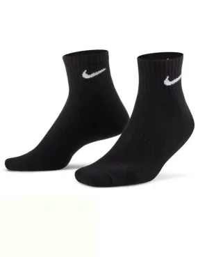 calcetines nike everyday cushioner media caña negro unisex.