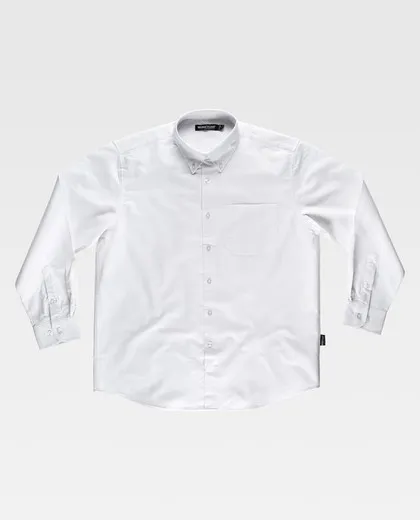 Camisa de manga larga tejido oxford Blanco