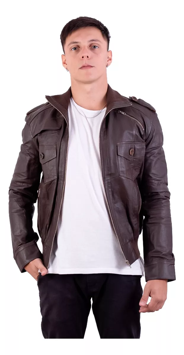 Campera De Cuero Vacuno 100% Legitimo De Hombre - Art: M.01