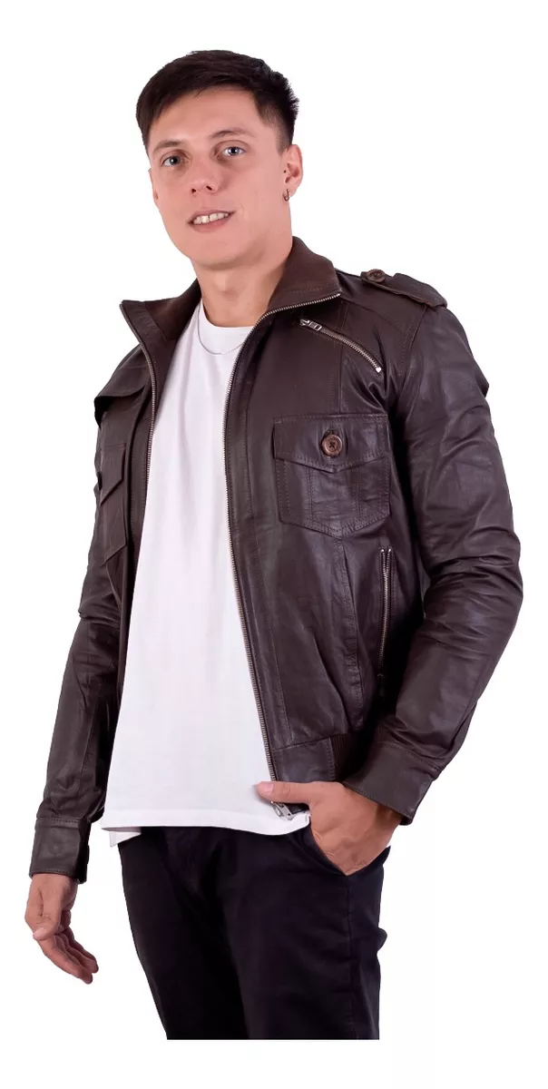 Campera De Cuero Vacuno 100% Legitimo De Hombre - Art: M.01