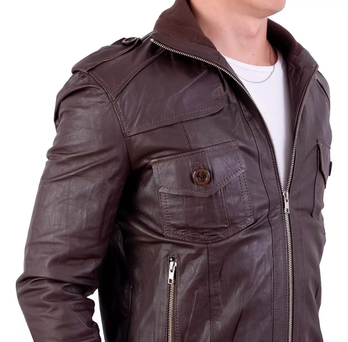 Campera De Cuero Vacuno 100% Legitimo De Hombre - Art: M.01