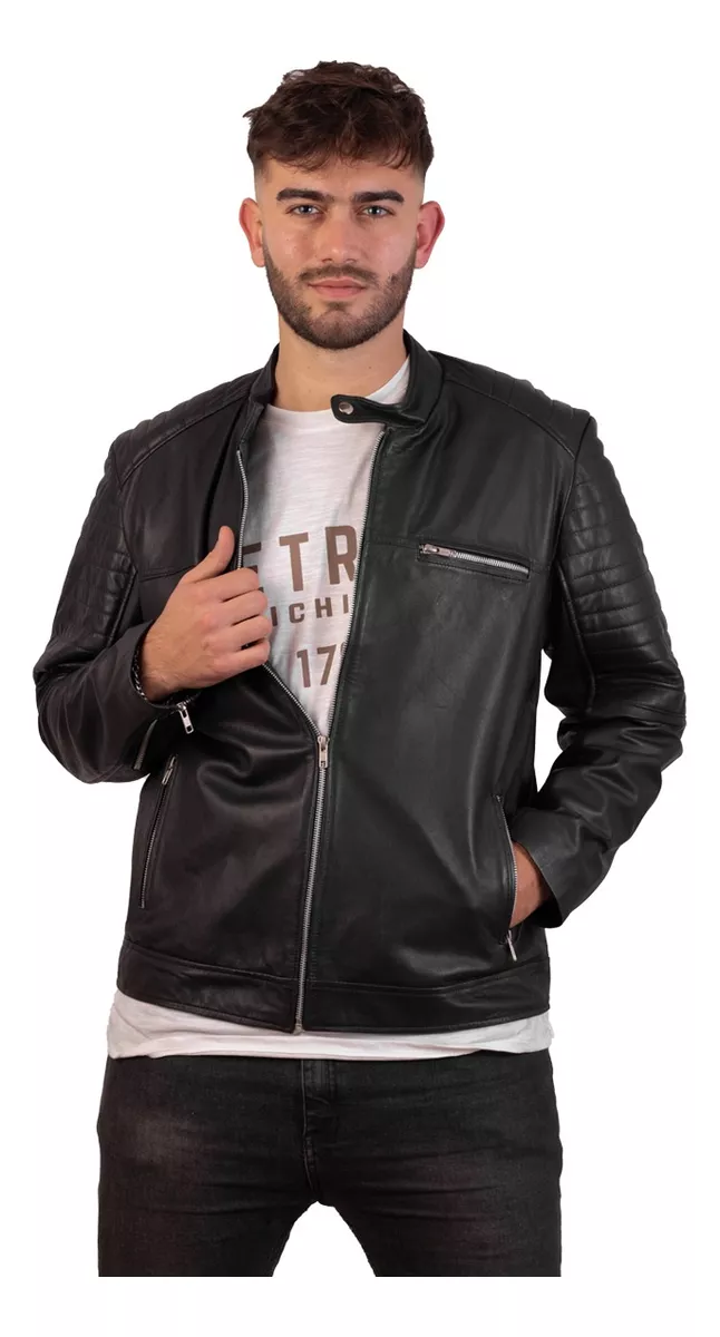 Campera De Cuero Vacuno 100% Legitimo De Hombre- Art: Paulo