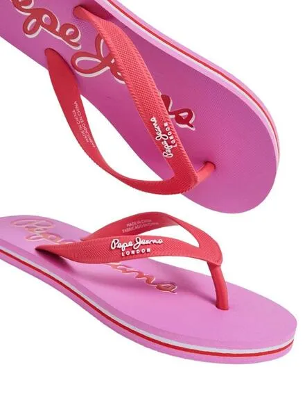 Chanclas Pepe jeans Bay Beach Brand Rosa Para Mujer