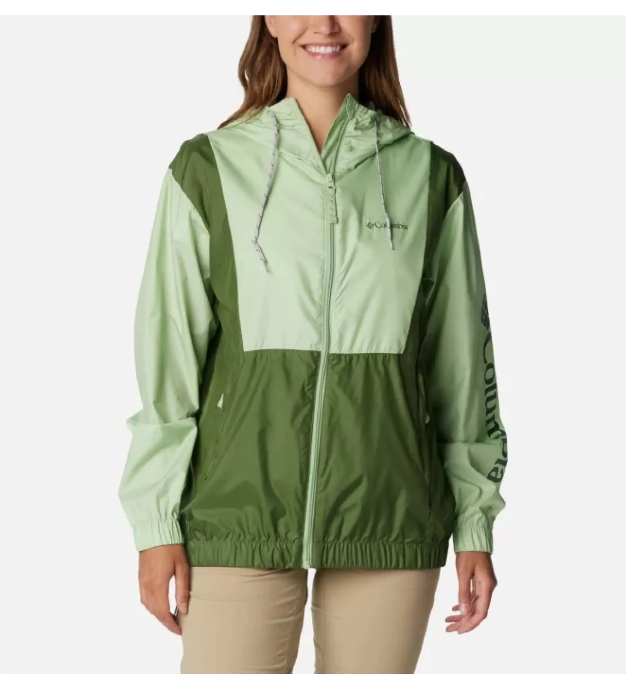 Chaqueta con bloques de color Lily Basin verde