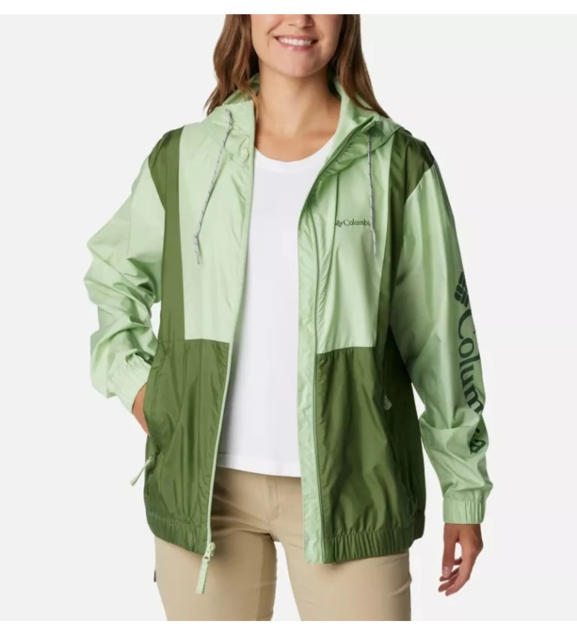 Chaqueta con bloques de color Lily Basin verde