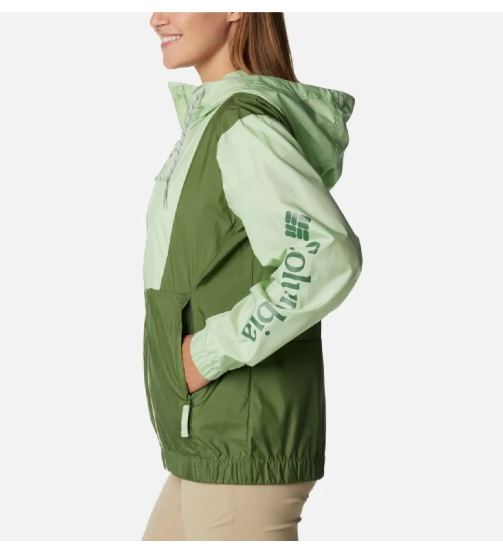 Chaqueta con bloques de color Lily Basin verde