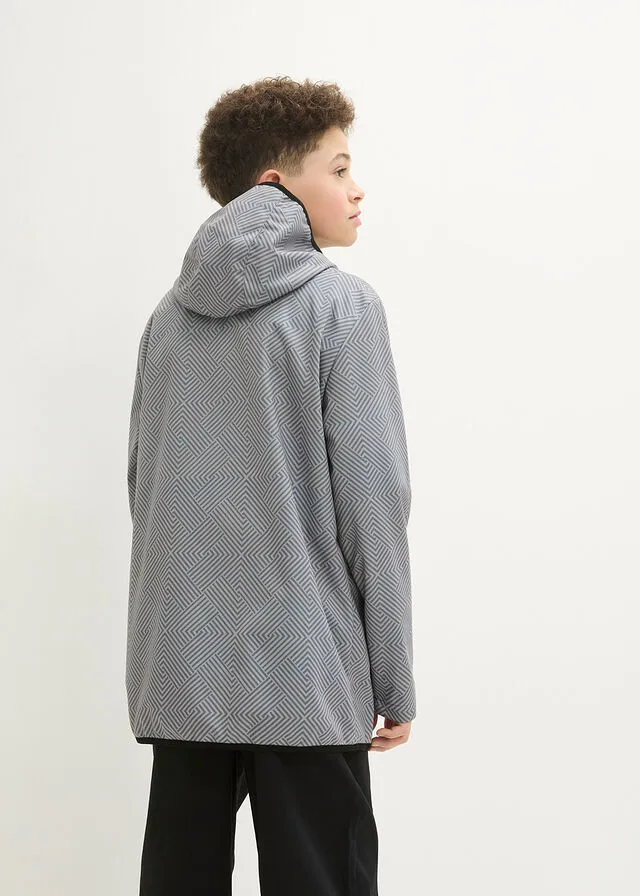 Chaqueta de tejido Softshell Gris claro estampado