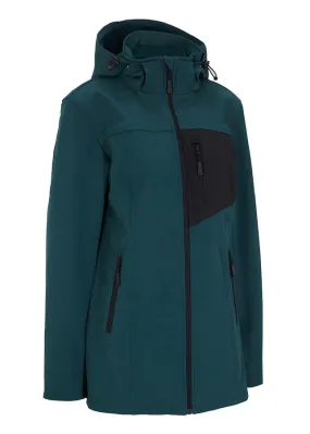 Chaqueta de tejido Softshell Verde petróleo