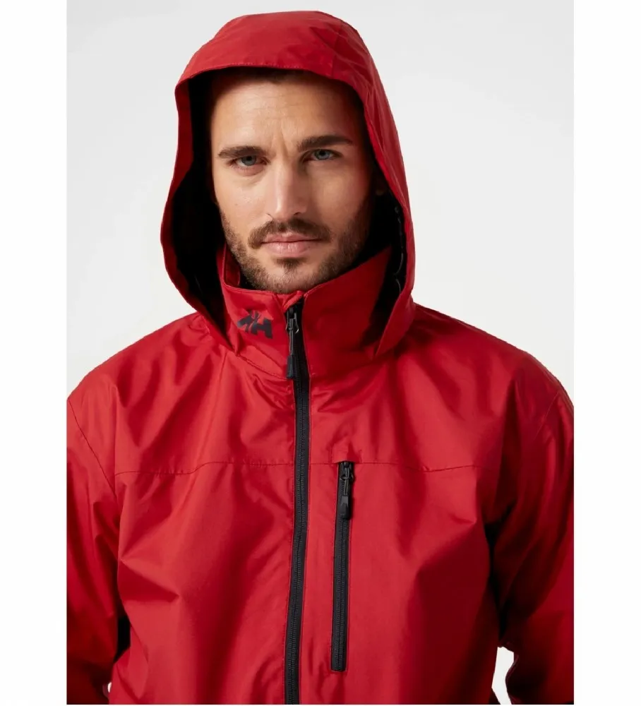 Chaqueta de vela con capucha rojo