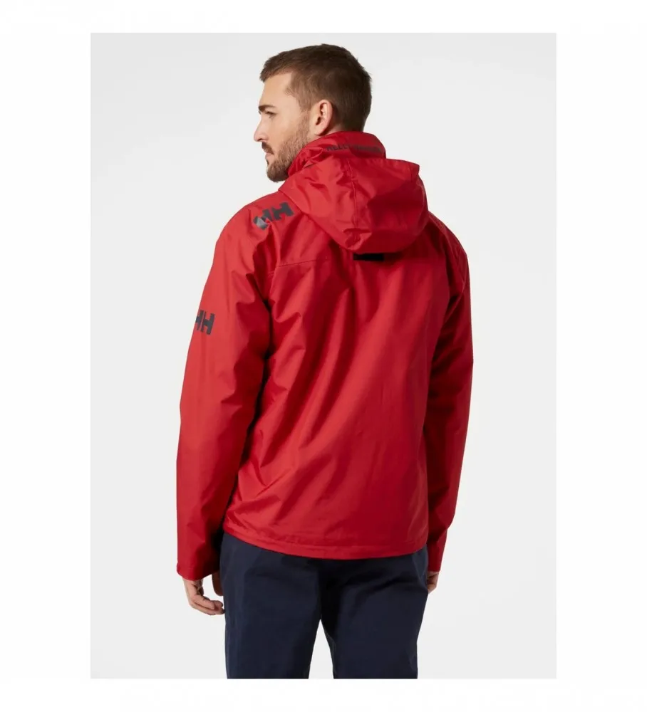 Chaqueta de vela con capucha rojo