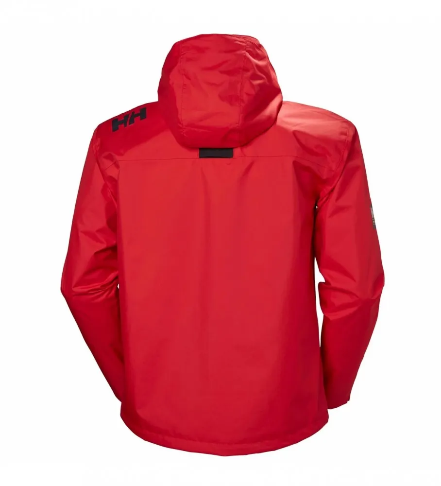 Chaqueta de vela con capucha rojo