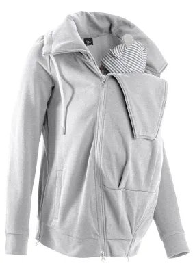 Chaqueta sudadera de chándal portabebés Gris claro jaspeado