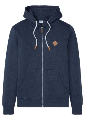 Chaqueta tipo sudadera con capucha Azul oscuro jaspeado