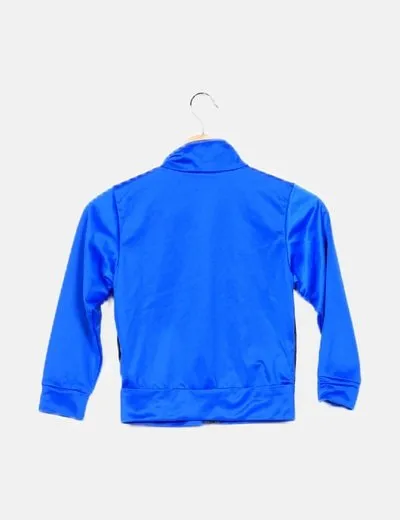 Decathlon Sudadera azul deportiva con cremallera