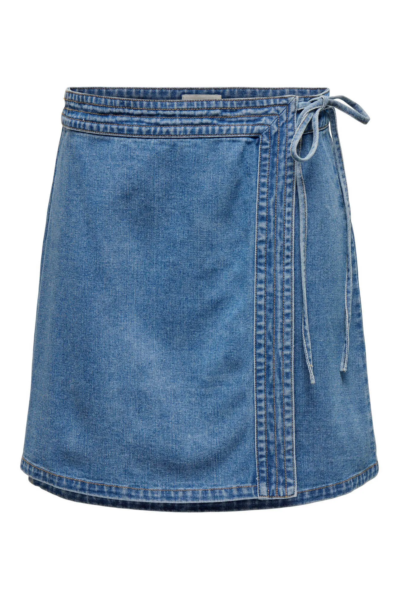 Falda mini denim cruzada