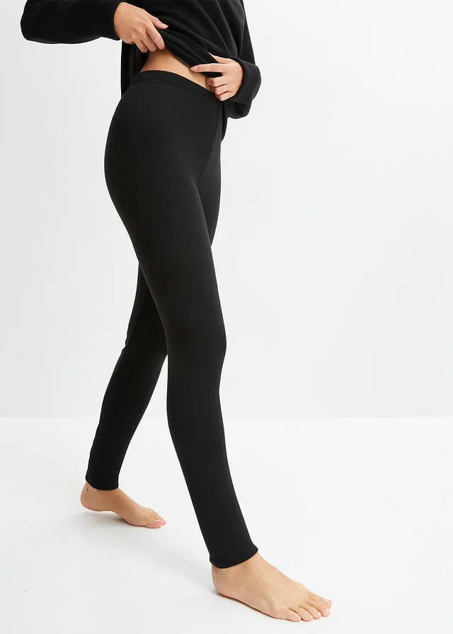 Leggings de pijama Negro-gris pizarra