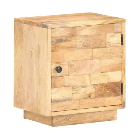 Mesita de noche de madera maciza de mango 40x30x45 cm