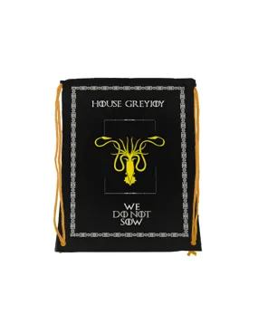 Mochila de cuerdas House GreyJoy de Juego de Tronos (34x42 cms.)