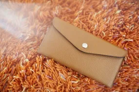 Monedero de piel ultraligero - Camel Thin