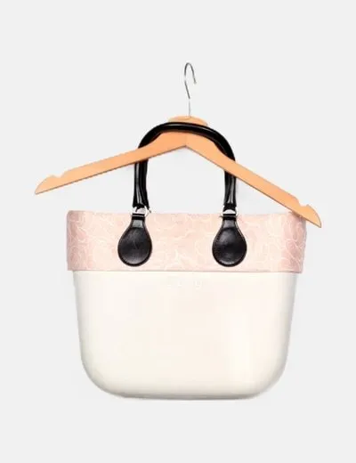 O bag Bolso shopper bicolor estampado