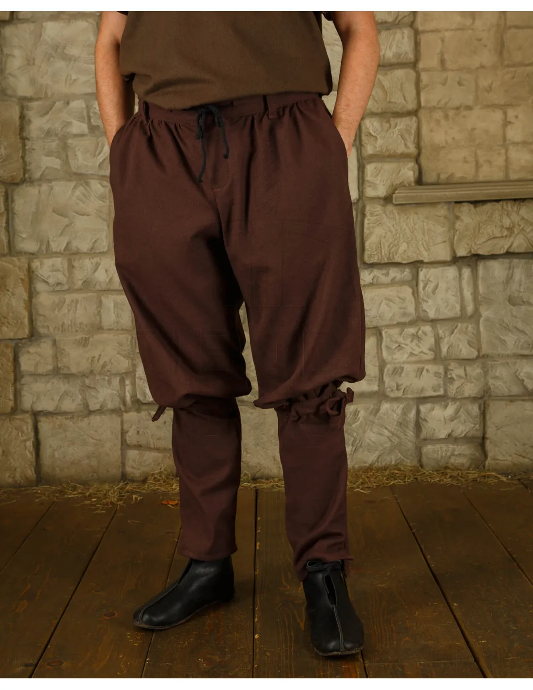 Pantalones vikingos hombre modelo Gunnar, marrón