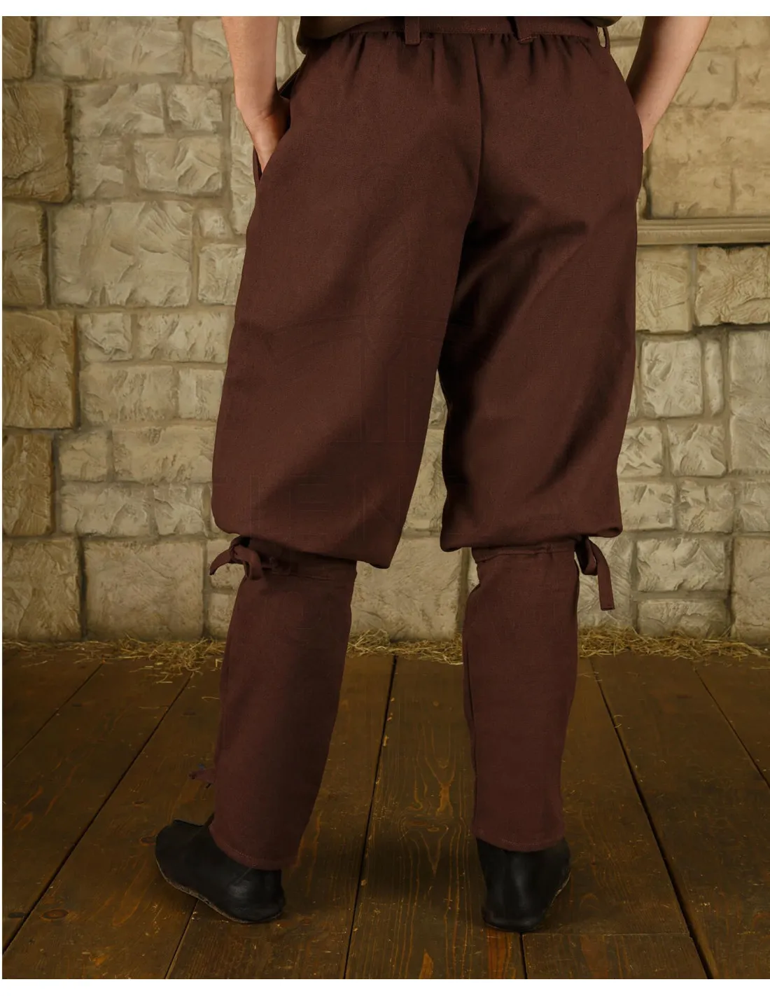 Pantalones vikingos hombre modelo Gunnar, marrón