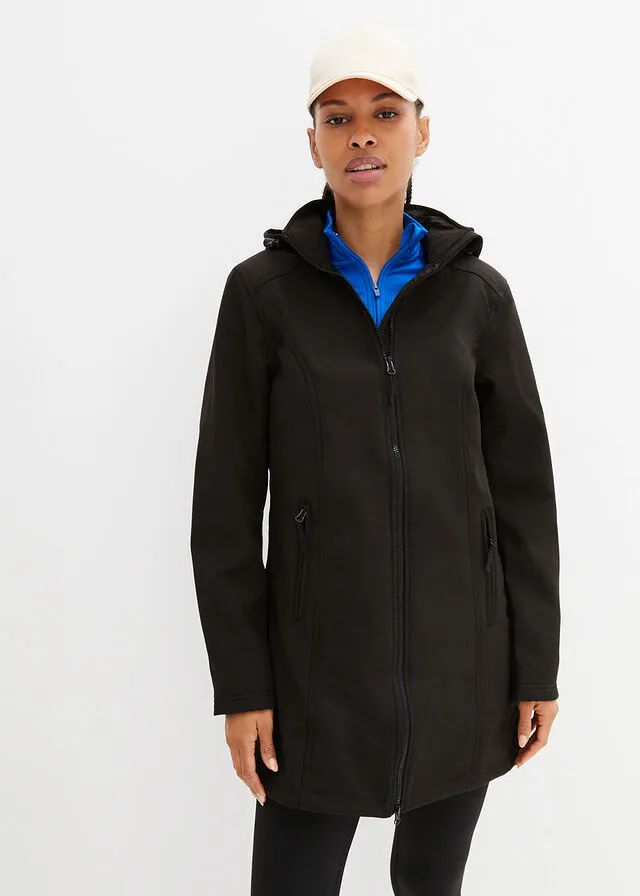 Parka de tejido Softshell Negro