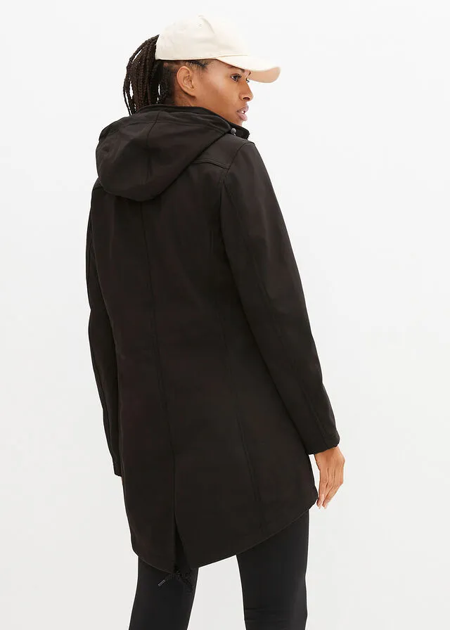 Parka de tejido Softshell Negro