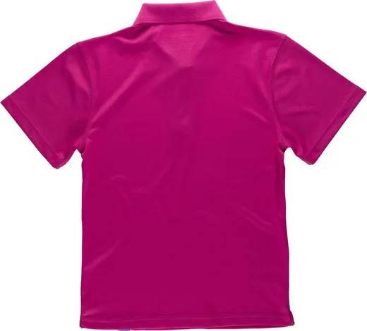 Polo técnico de manga corta flúor / Rosa Fucsia