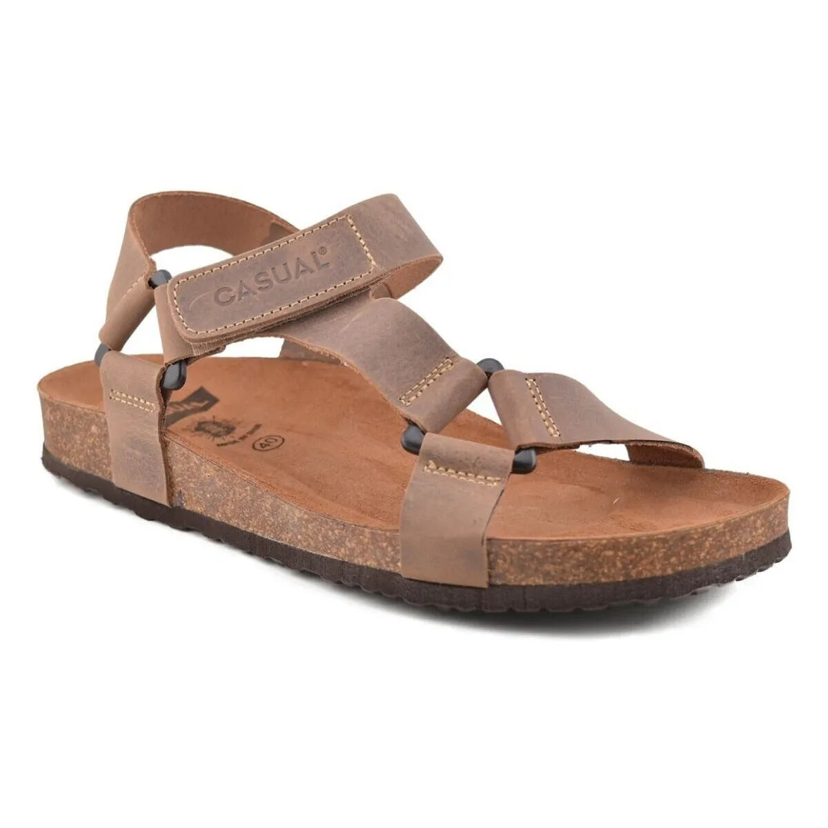 Sandalias Bio de hombre de piel beige by