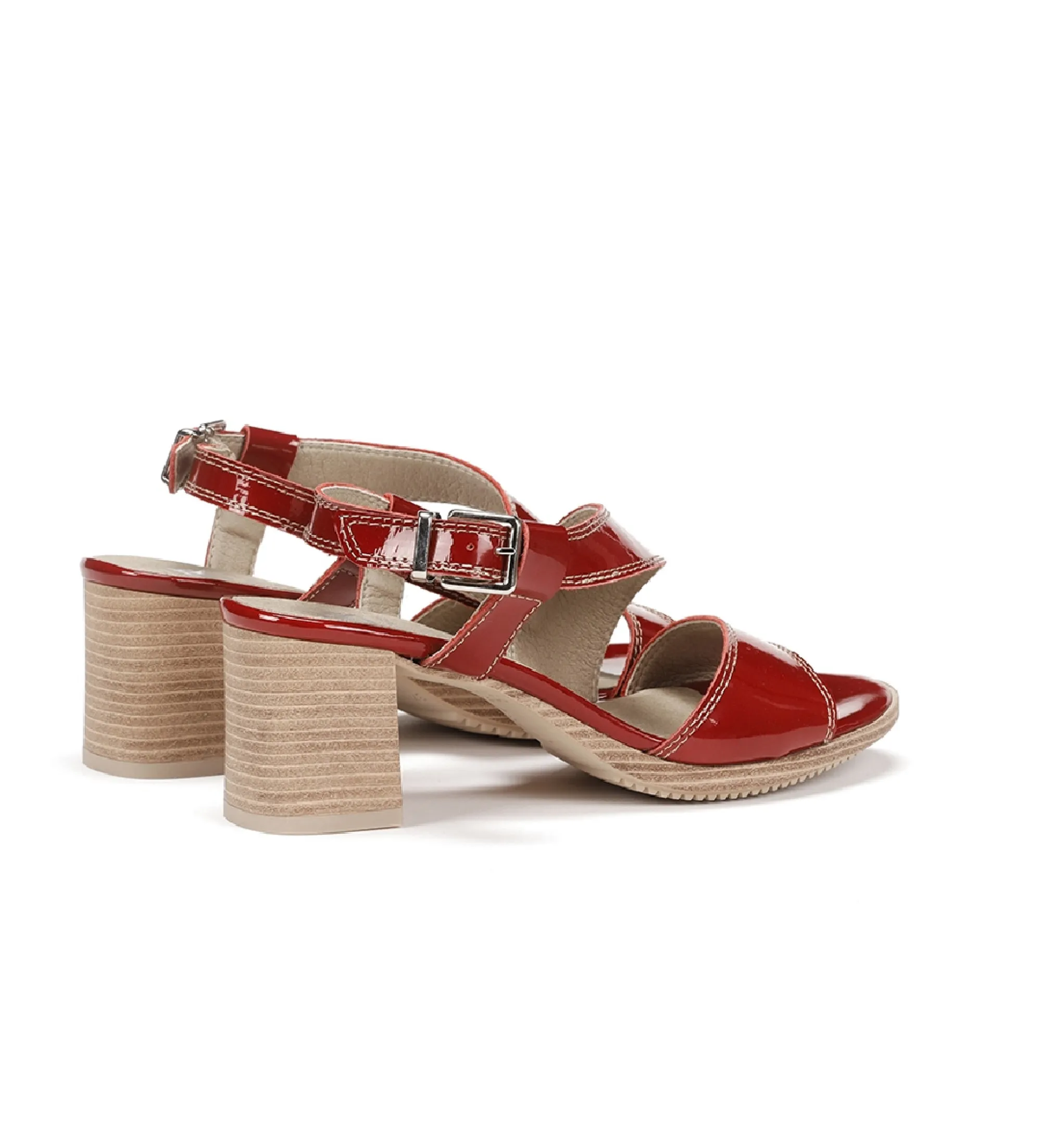 Sandalias de Piel Bora D8780 rojo