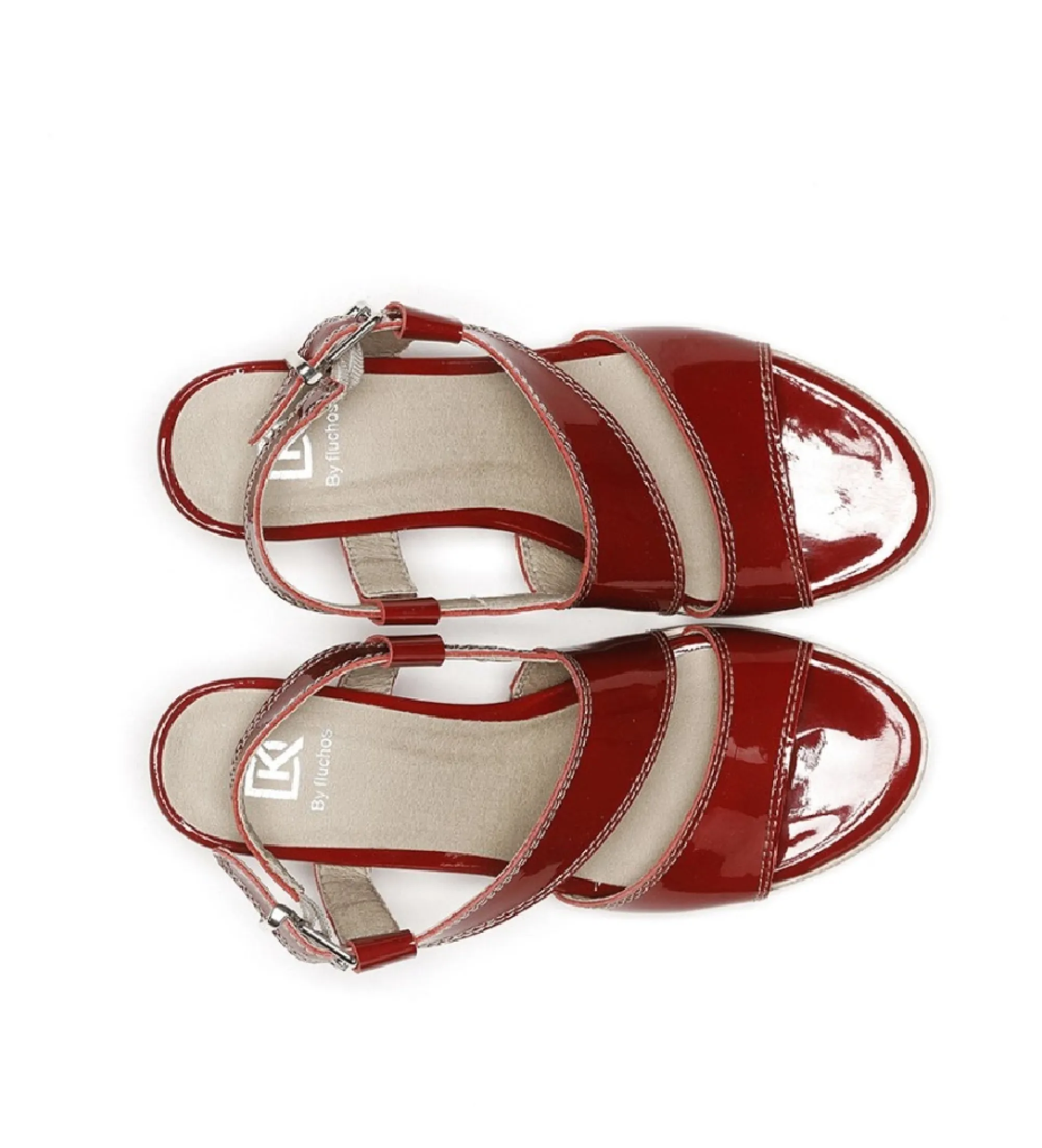 Sandalias de Piel Bora D8780 rojo