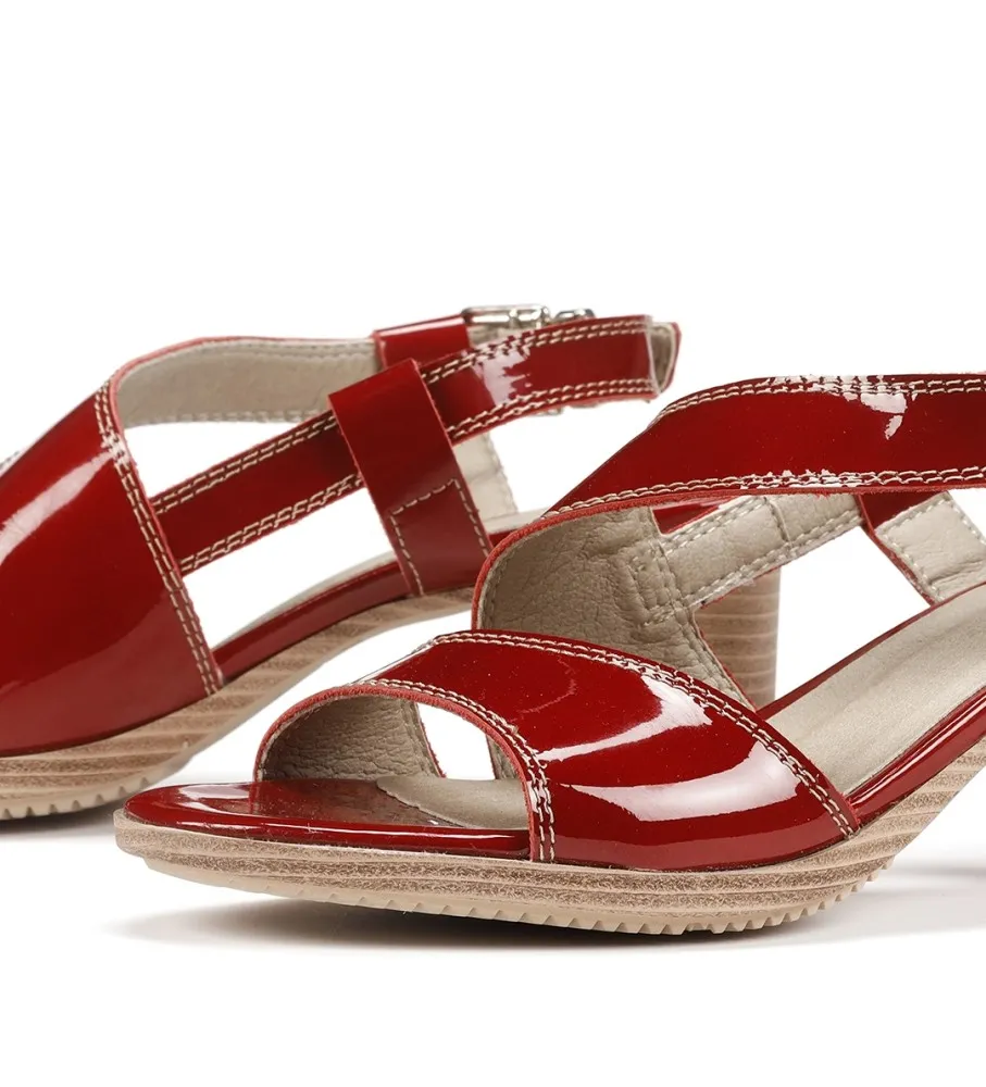 Sandalias de Piel Bora D8780 rojo