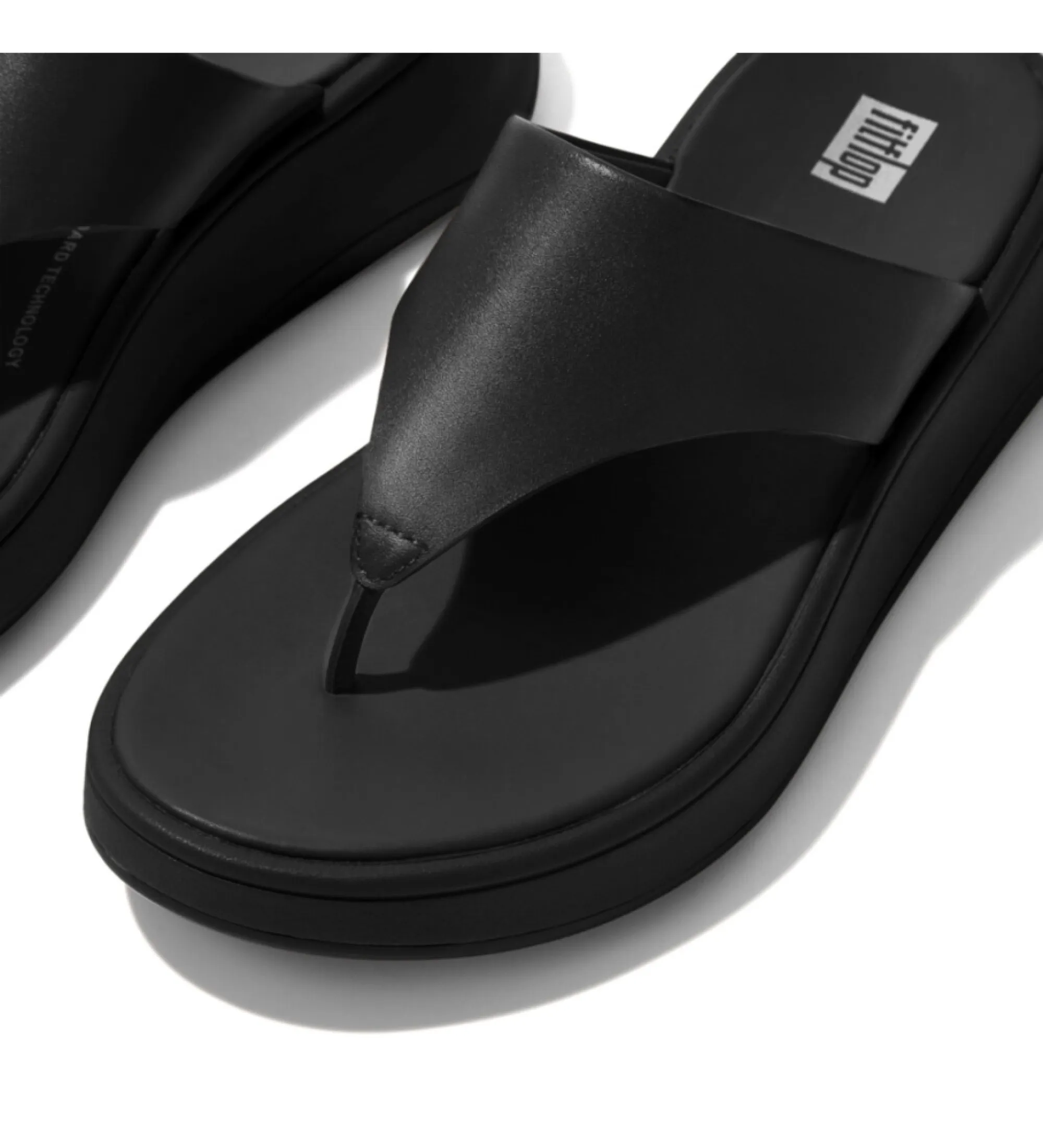 Sandalias de piel F-Mode negro