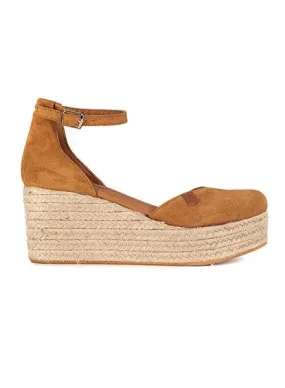 Sandalias Popa Cantalar Serraje Camel Para Mujer