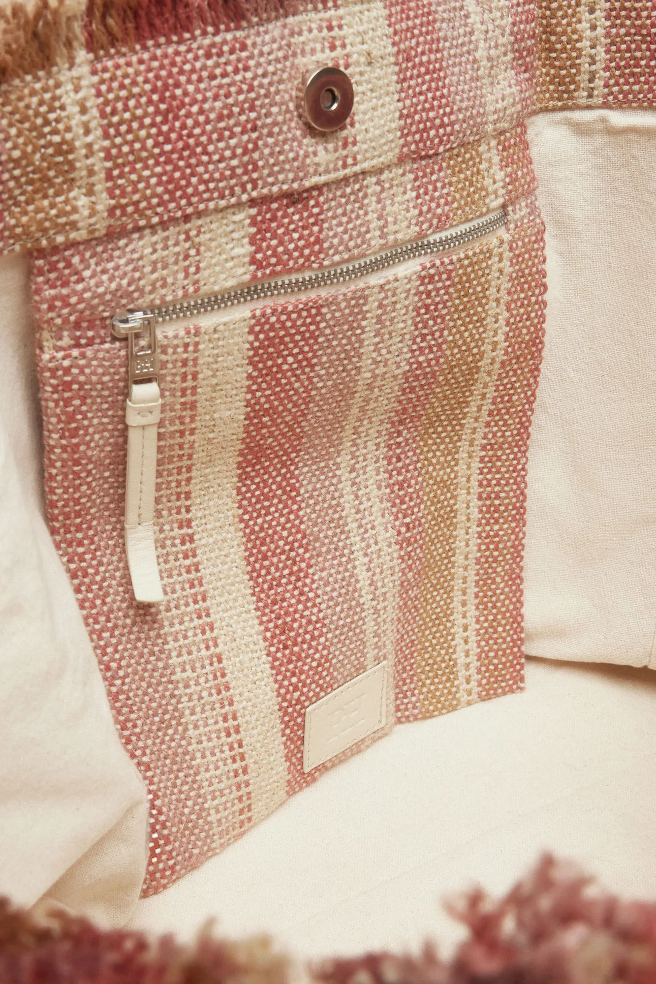 Striped shopper bag