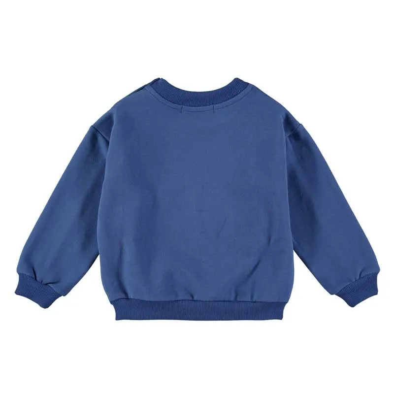 Sudadera azul sunrise con pantalón felpa geo blocks de Baby Clic