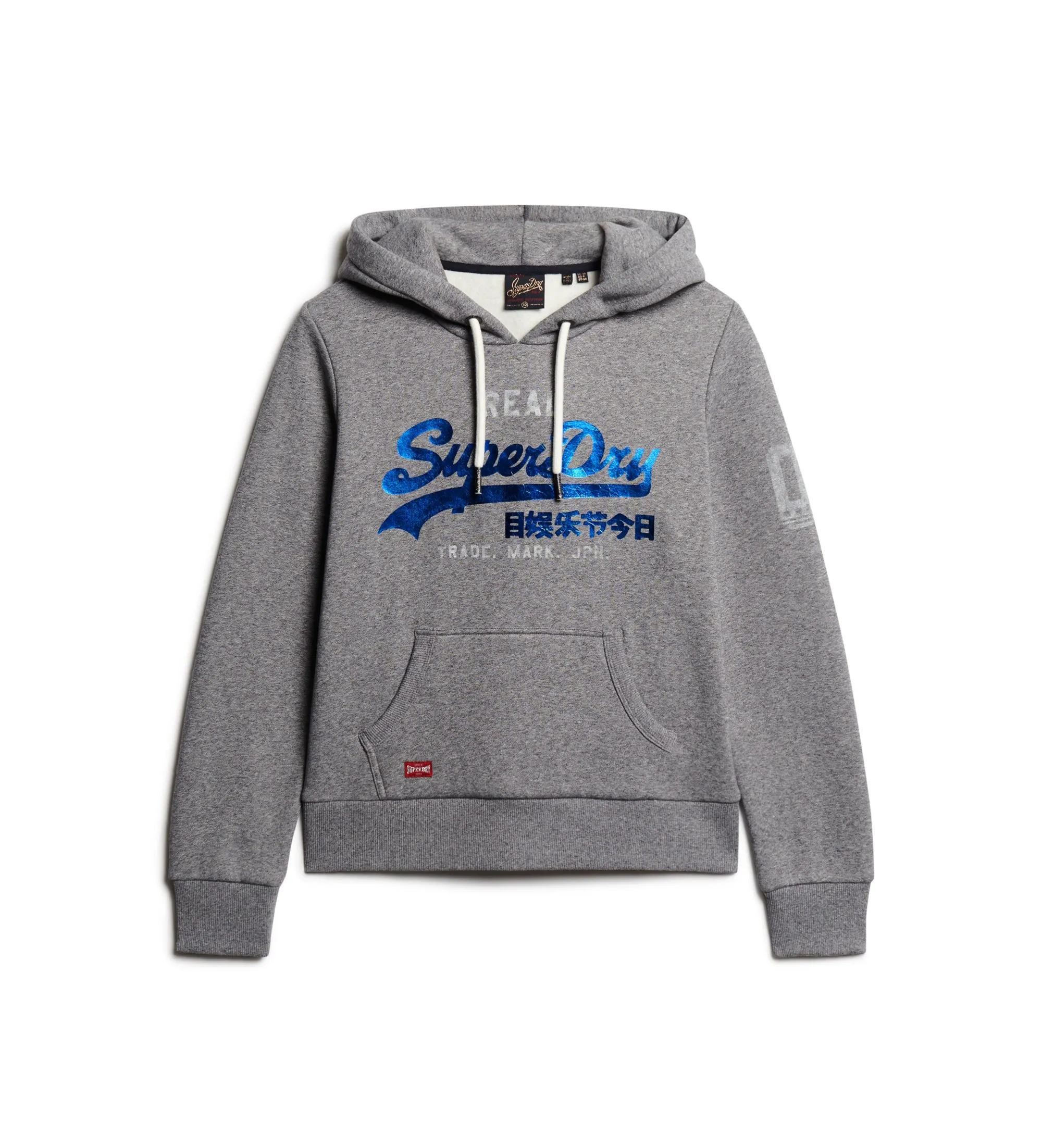 Sudadera con capucha y logo Vintage Athletic gris