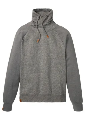 Sudadera con cuello tipo chal Gris jaspeado-gris ahumado