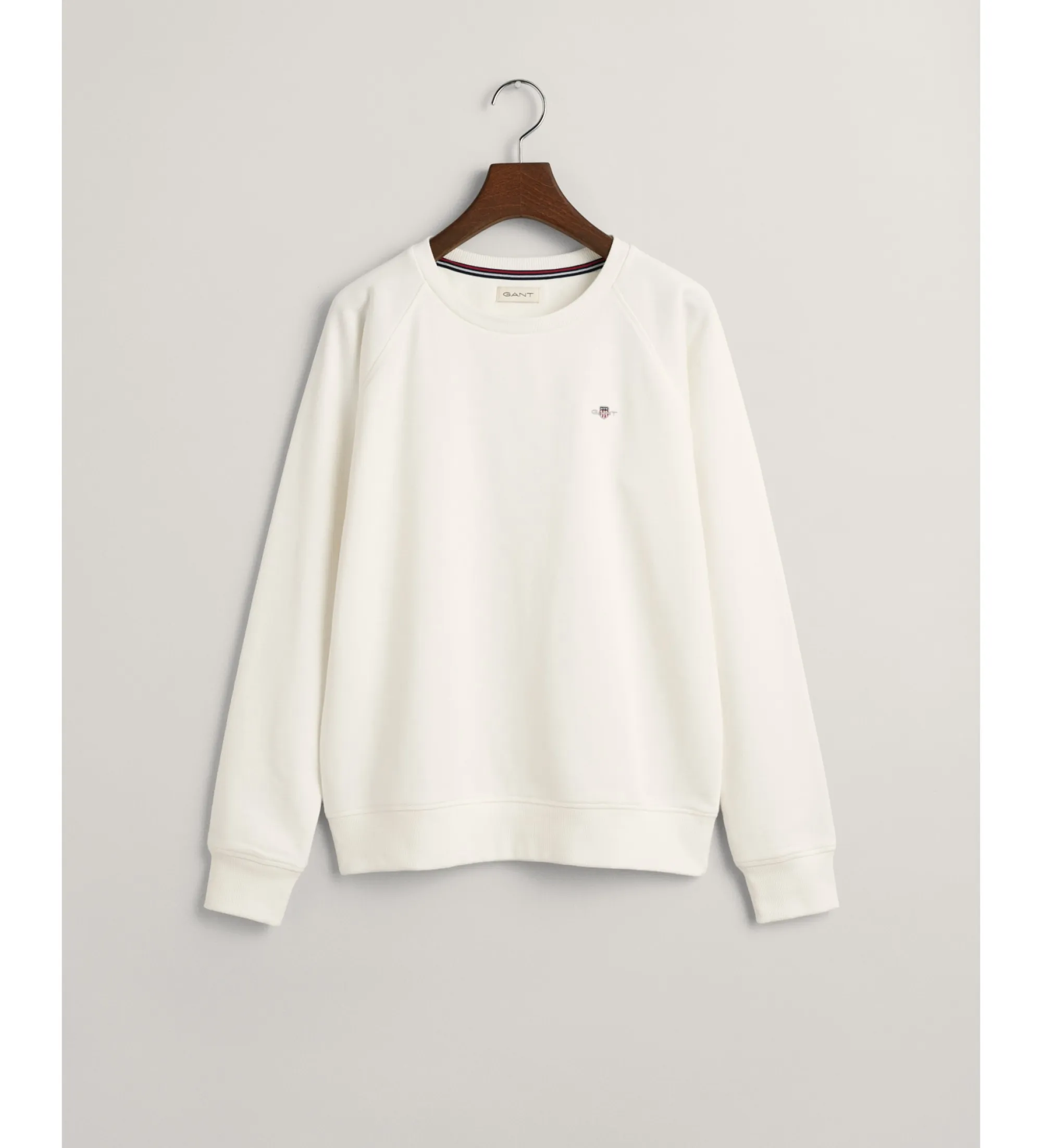 Sudadera de cuello redondo Shield blanco