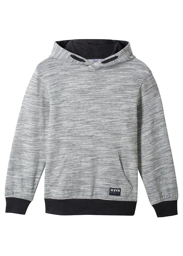 Sudadera jaspeada con capucha Gris jaspeado