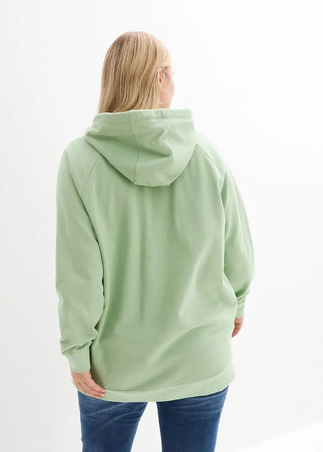 Sudadera premamá/de lactancia de algodón orgánico Verde musgo