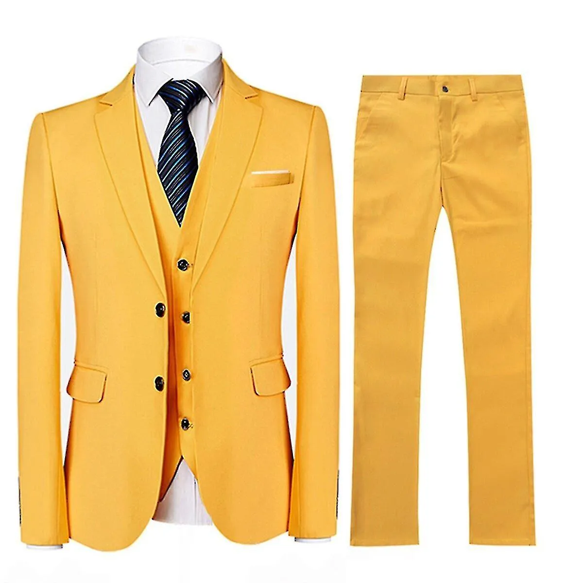 Traje de 3 piezas para hombre Trajes de boda Esmoquin Blazer Chaleco Pantalones