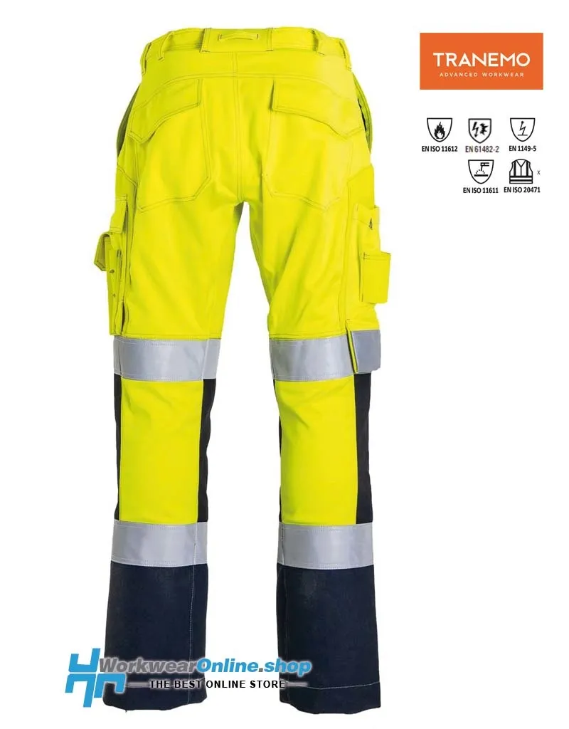 Tranemo Workwear 5024-88 Cantex Weld Stretch Pantalones de riel de alta visibilidad