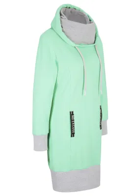 Vestido tipo sudadera con bolsillo de canguro Menta suave