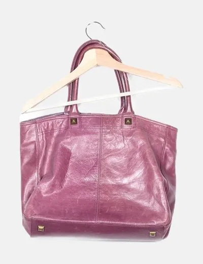 Zadig&Voltaire Bolso shopper burdeos detalle tachas