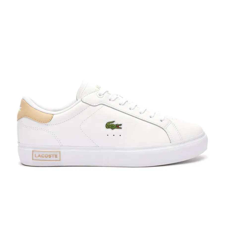 Zapatillas de Piel Powercourt con logo en la lengüeta blanco